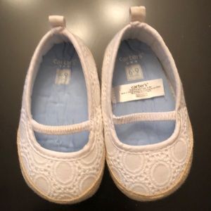eyelet lace infant shoes